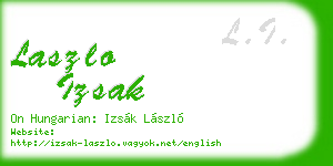 laszlo izsak business card